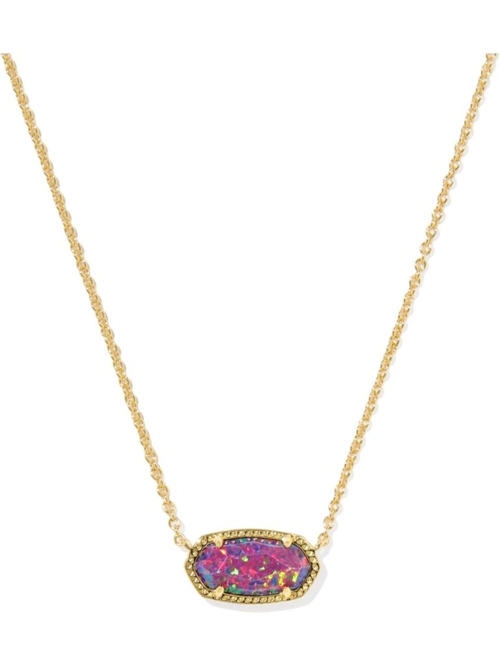 Women's Lavender 14k Gold Plated Elisa Fashion Jewellery Pendant Necklaces